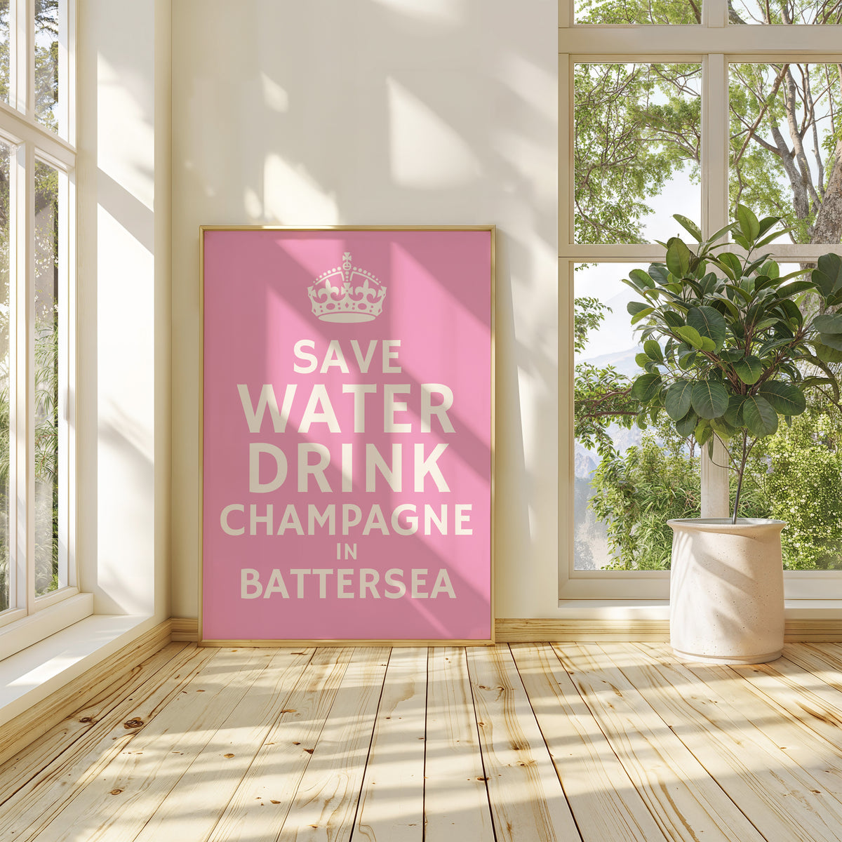 Drink Champagne - Personalized Town Typography | Timmy Loves Art