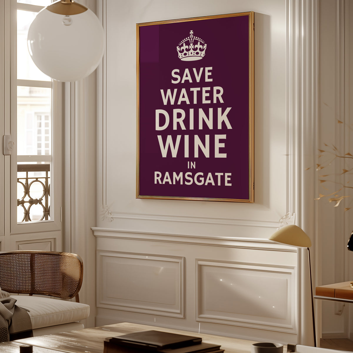 Save Water Drink Wine - Custom Town Print | Timmy Loves Art