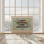Fashion Capitals World Map - Custom City Print | Wall Art