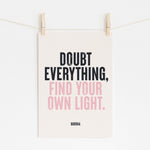 Find Your Own Light - Bold Buddha Quote Print | Wall Art