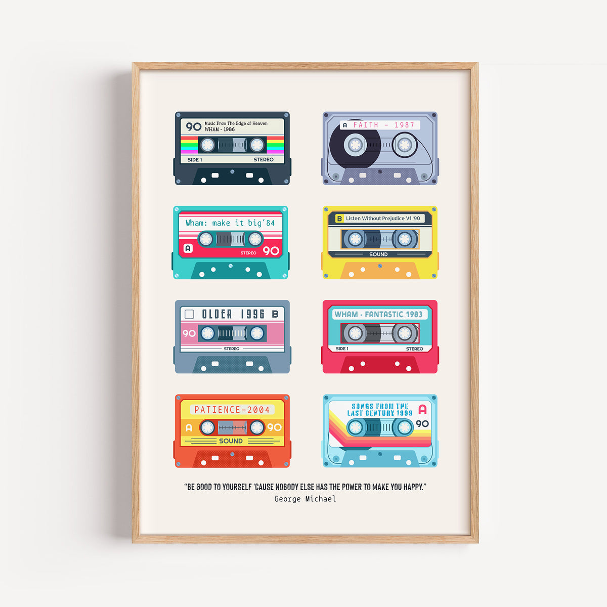 George Michael Tape Mix - Fine Art Print | Music Wall Art