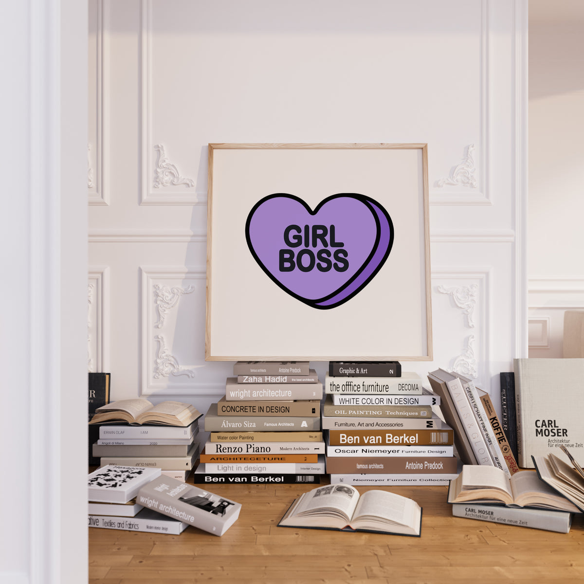 Girl Boss - Candy Heart Wall Art | Sweet Motivational Decor