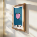 God Got Me - Candy Heart Design | Contemporary Christian Wall Art