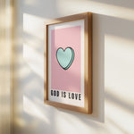 God Is Love - Modern Christian Typography | Inspirational Wall Art
