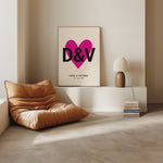 Heart Monogram - Personalised Couple Print | Wedding Art