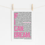 If I Can Dream - Elvis Lyric Print | Music Wall Art