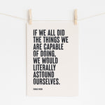 If We All Did Things - Thomas Edison Quote | Motivational Art
