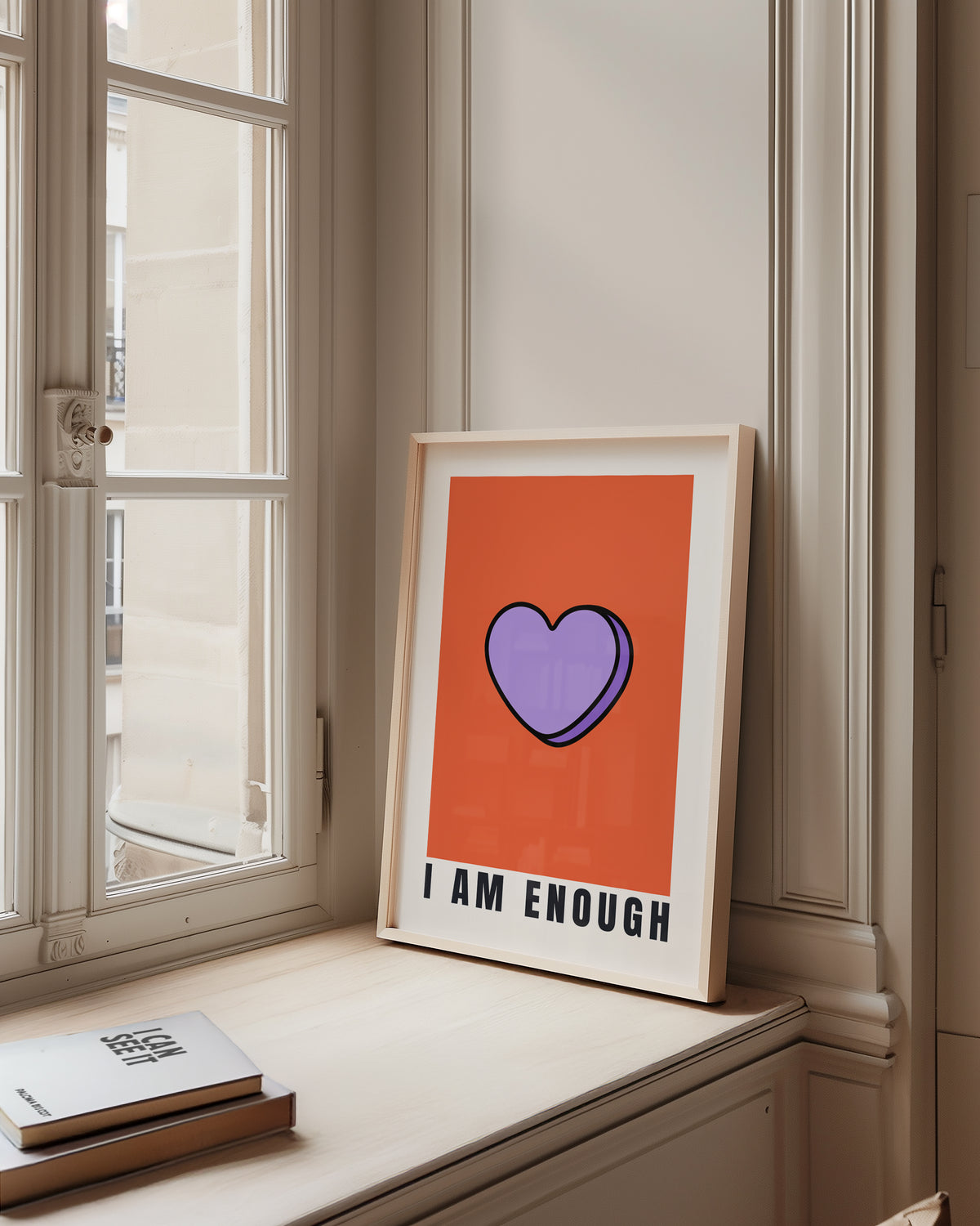 I Am Enough - Candy Heart Print | Self Love Wall Art
