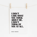 COCO CHANEL - I Don't Think Of You At All | Motivational