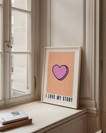 I Love My Story - Candy Heart Print | Inspirational Wall Art