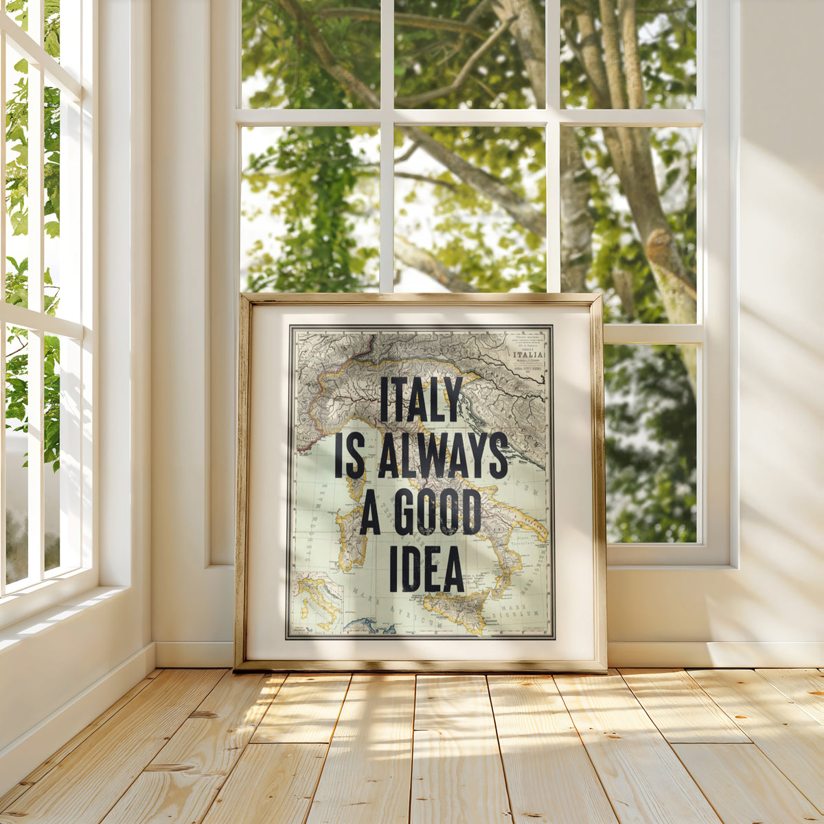 Italy Is Always A Good Idea - Vintage Map Art Print | Destination Wall Art