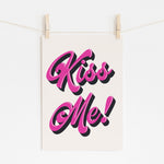 Kiss Me! - Bold Love Gallery Wall Print | Romantic Art