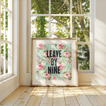 Leave By Nine - Vintage Floral Typography — colour option | Timmy Loves Art