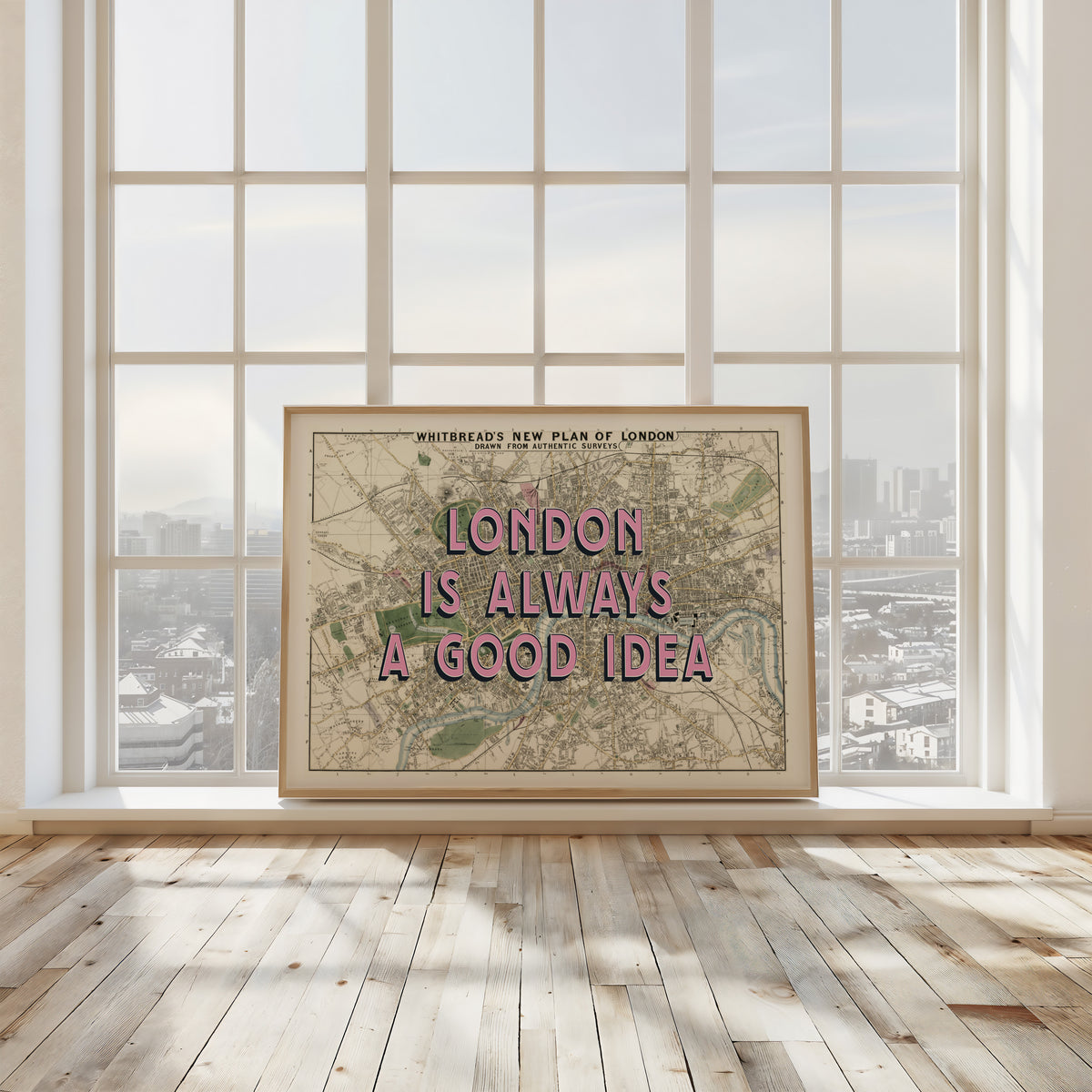 London Always Good Idea - Vintage Map Art Print | Wall Art