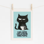 Maybe Three People - Cat Lover Print | Pet Wall Art