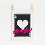 Me & You Ace of Hearts - Valentine Card Print | Wall Art