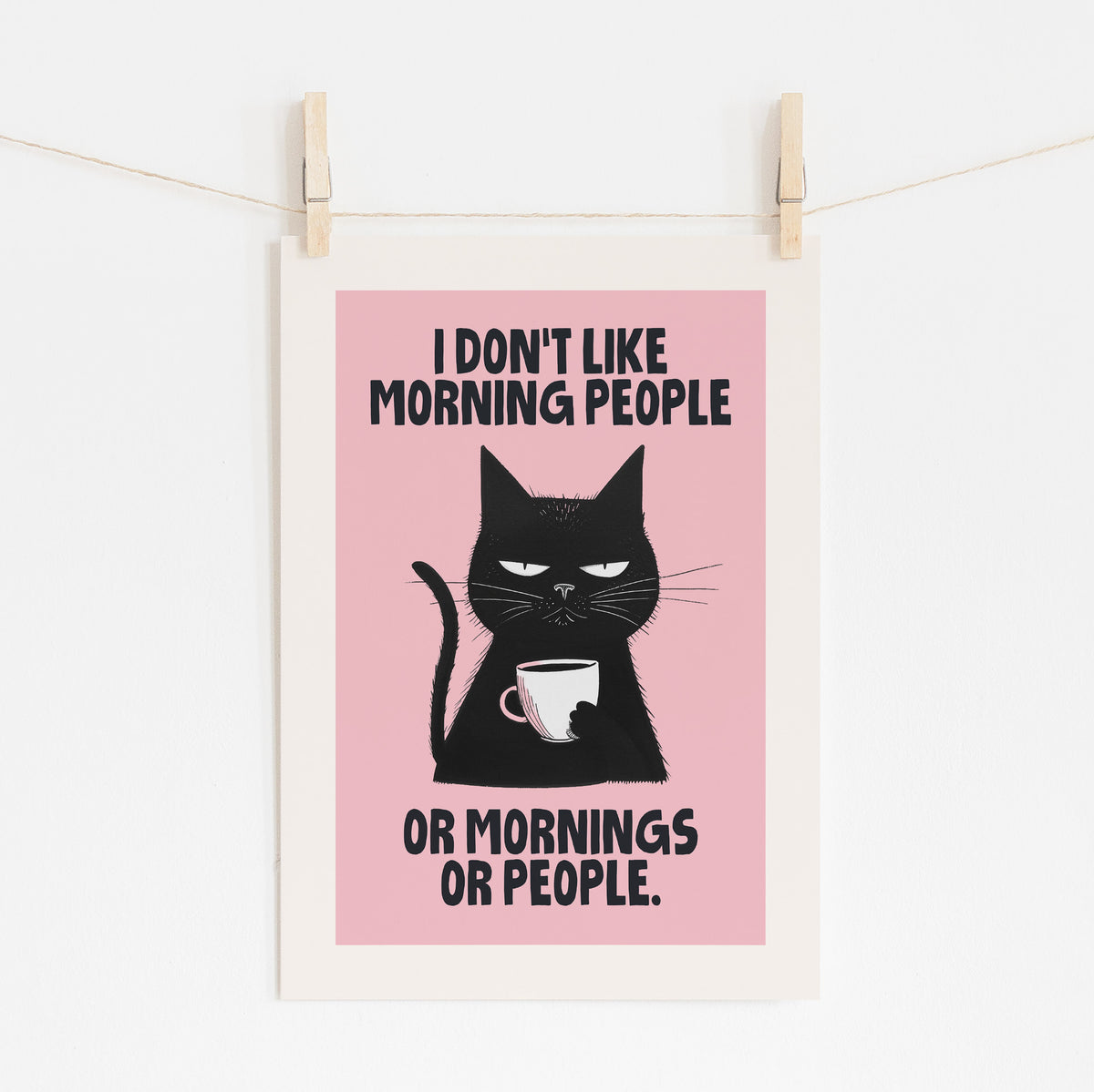 MORNING PEOPLE - Cat Lover Print | Pet Wall Art