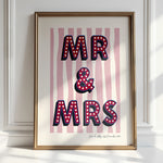 Mr & Mrs Wedding Print - Bold Couple Celebration | Wall Art