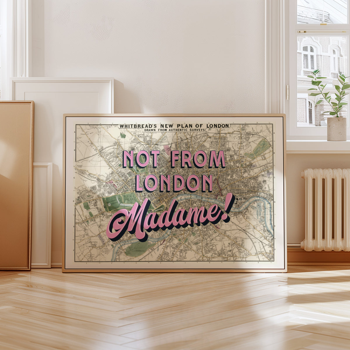 Not From London Madame - Vintage Map Art | Statement Decor