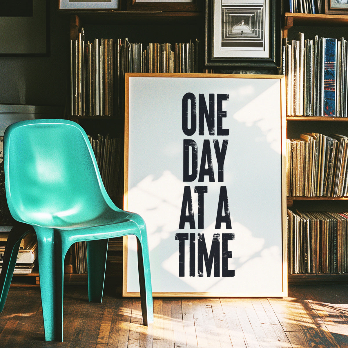 One Day At A Time - Daily Courage Reminder | Motivational Art