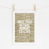 ONLY THIS ACTUAL MOMENT - Vintage Dictionary Art | Motivational