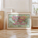Our Happy Place - Vintage Map Family Home Print | Wall Art