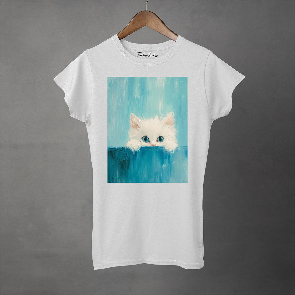 PEEKING CAT - Soft Semi-Fitted Tee | Women's Apparel