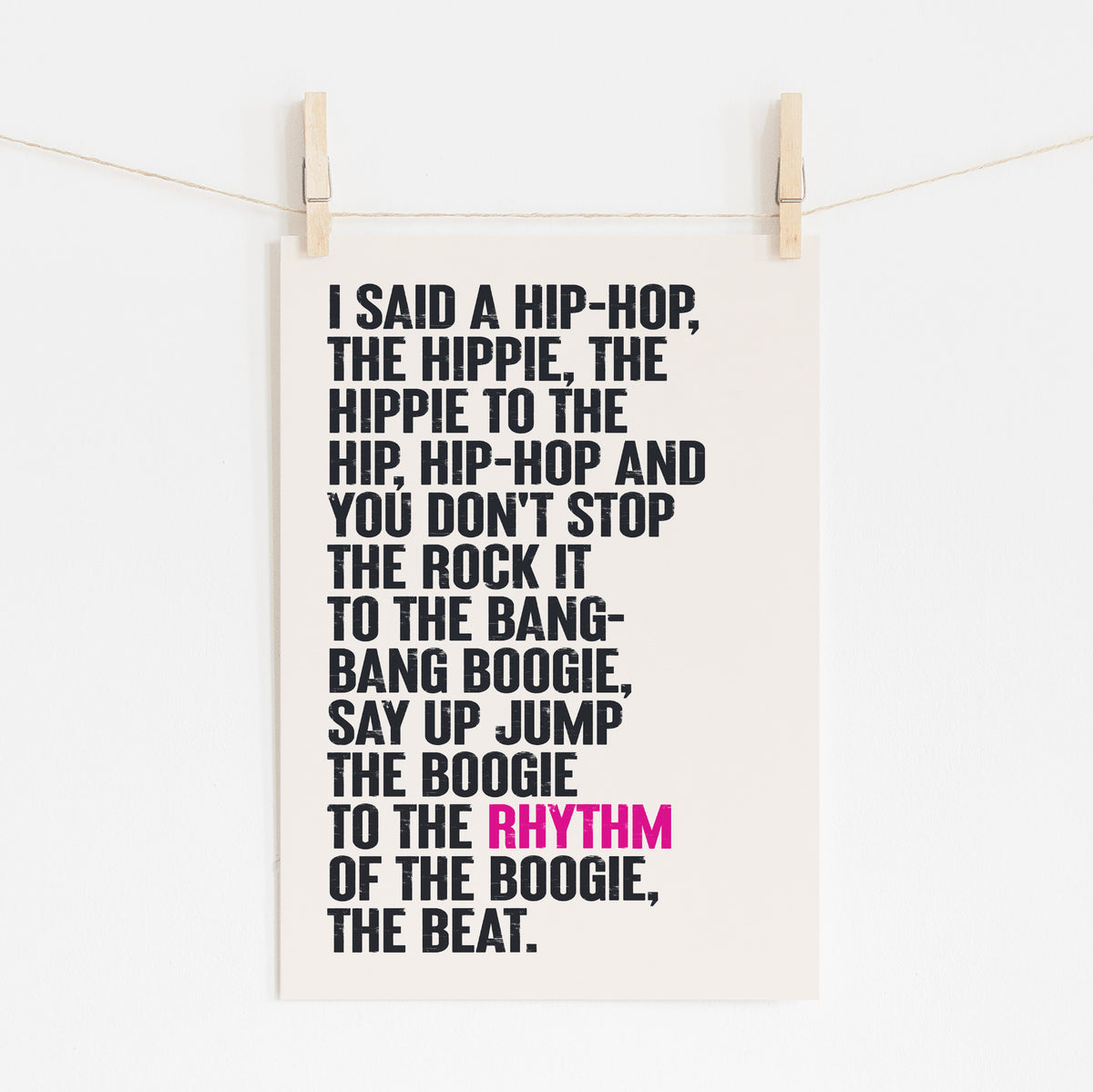RAPPERS DELIGHT - Hip-Hop History Chorus | Music Wall Art