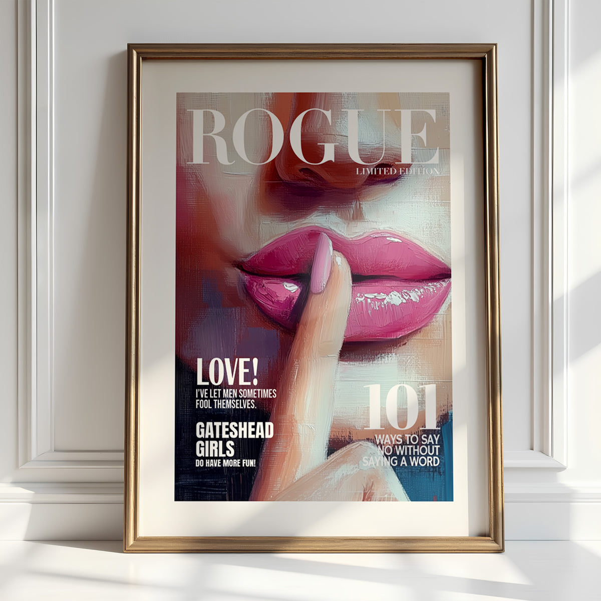 SHUSH - Custom Magazine Cover Print | Wall Art
