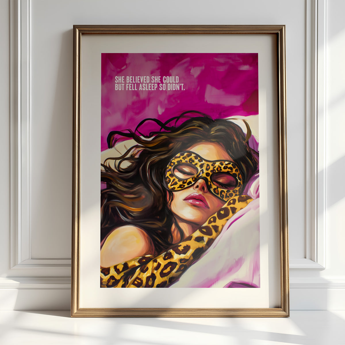 Sleeping Beauty - Leopard Print Bedroom Art | Wall Decor