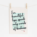 AUDREY HEPBURN - Words Of Kindness Quote | Wall Art
