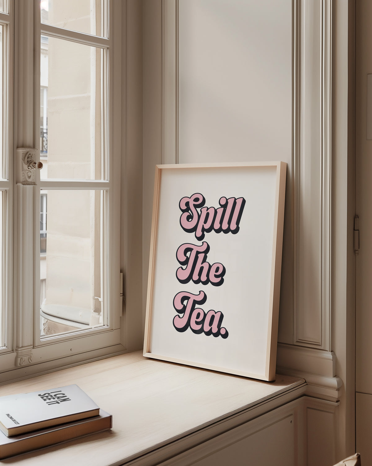 Spill The Tea - Kitchen Wall Art | Bold Typography Print