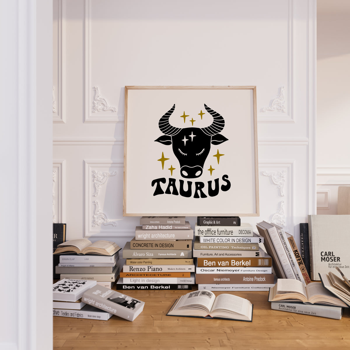 Groovy Astrology - 70's Style Hand-Drawn Print | Zodiac Star Sign Wall Art