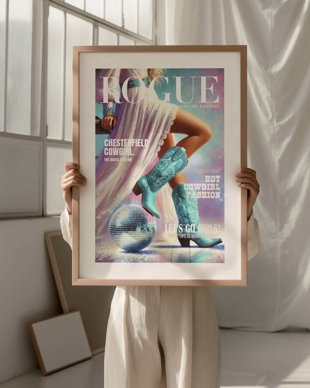 THE BOOTS STAY ON - Cowgirl Magazine Wall Art | Home Decor