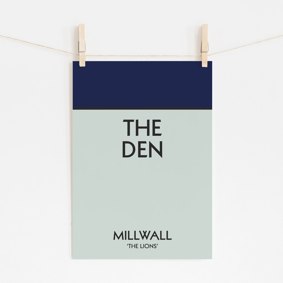 The Den Millwall - Monopoly Board Game Art | Football Decor