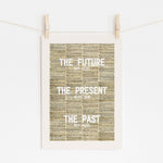 THE PRESENT - Vintage Dictionary Words Print | Motivational Art