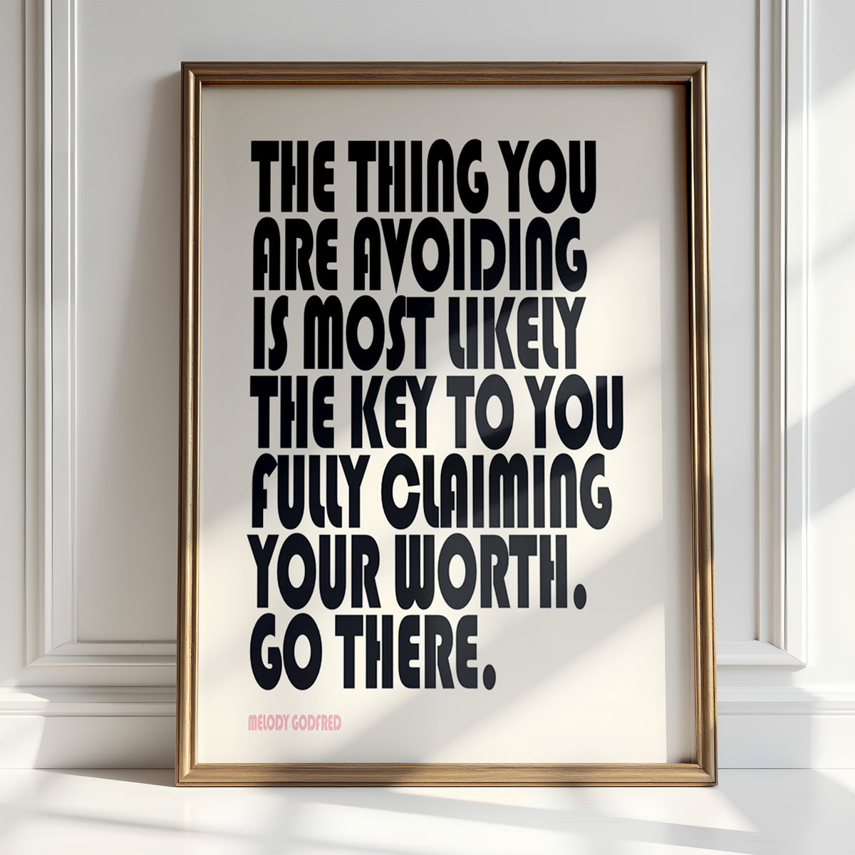The Thing You Are Avoiding - Courage Reminder | Wall Art