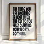 The Thing You Are Avoiding - Courage Reminder | Wall Art