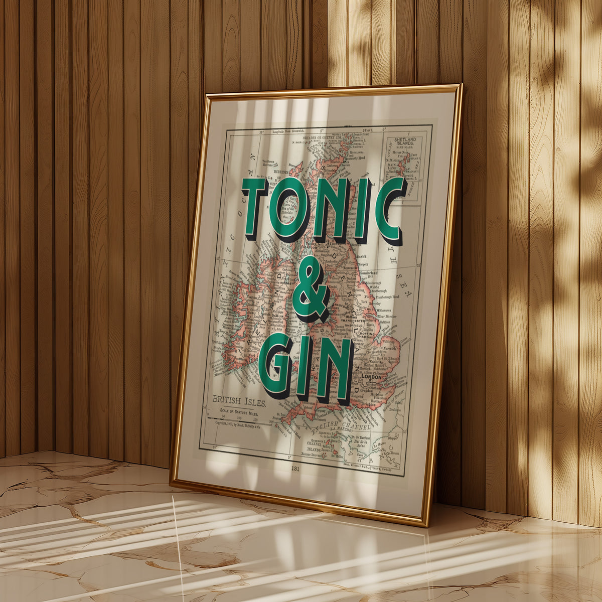 TONIC & GIN - British Isles Map Design | Wall Art