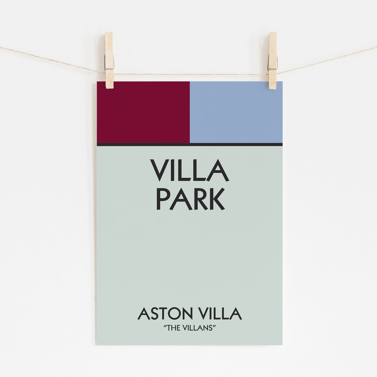 Villa Park Monopoly - Aston Villa Game Print | Football Art