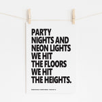 WHAM RAP - Song Lyric Print for 80s Fans | Music Wall Art