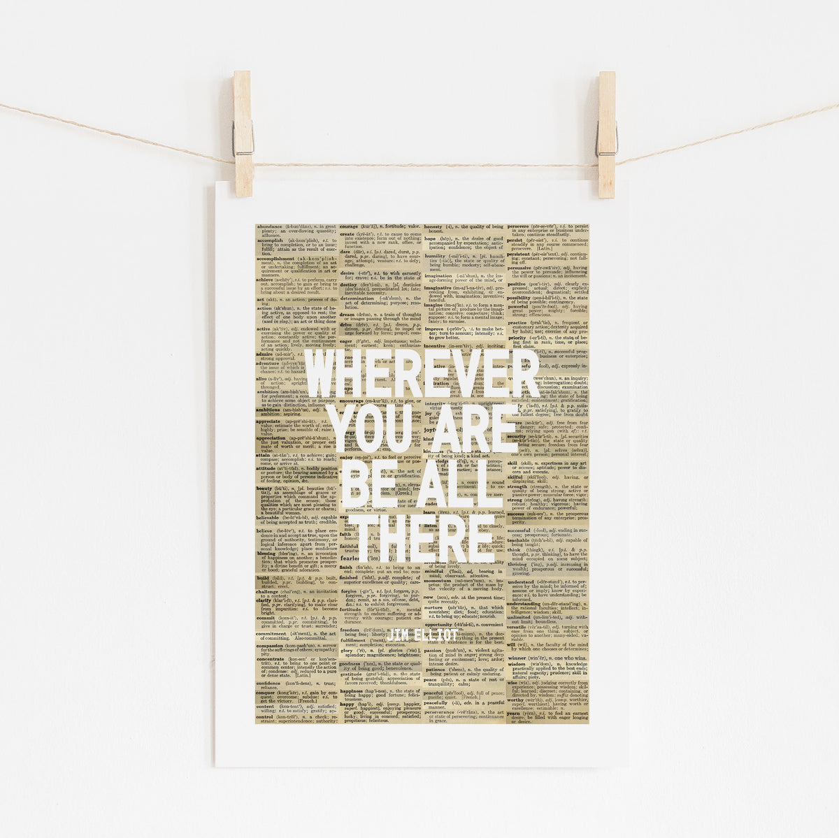 Wherever You Are - Vintage Motivational Print | Wall Art
