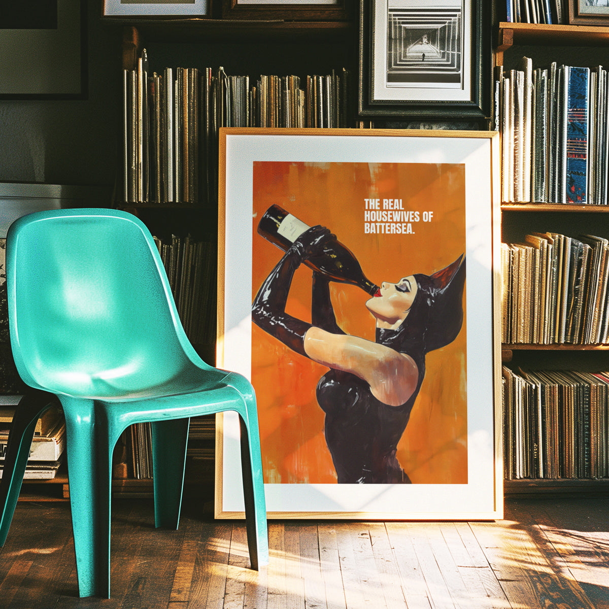 Wine & Whiskers - Bold Red Kitchen Tribute | Wall Art