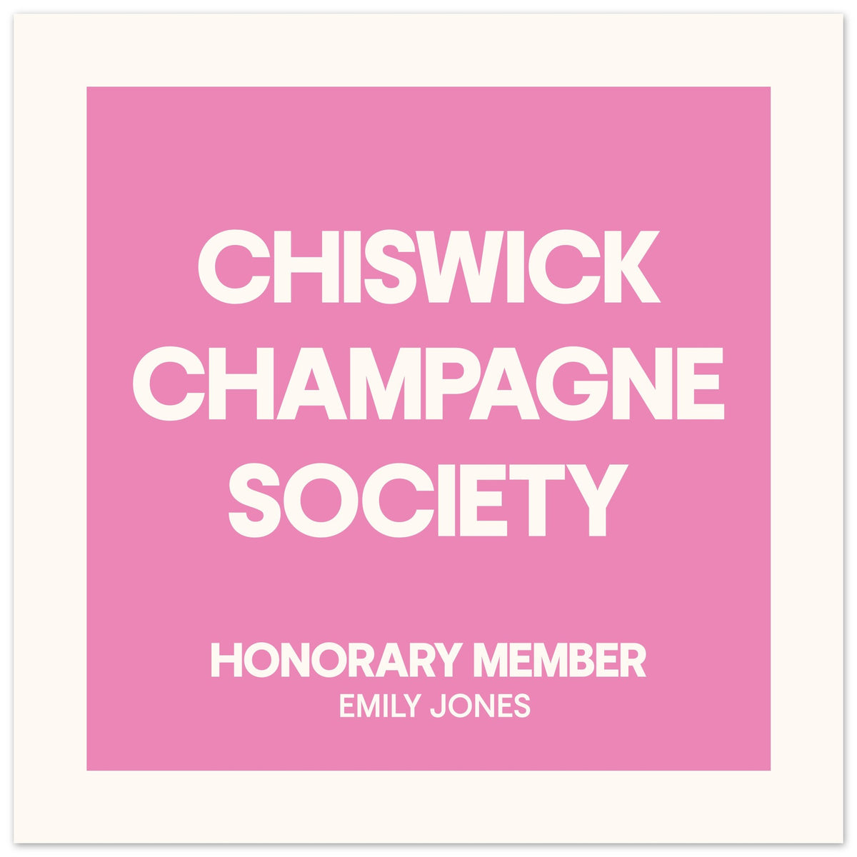 Town Champagne Society - Custom Personalized Print | Timmy Loves Art
