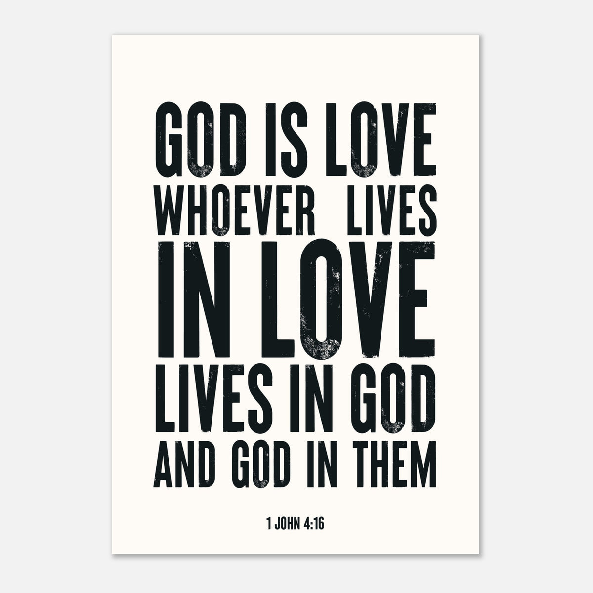 Whoever Lives In Love - 1 John 4:16 Print | Scripture Wall Art
