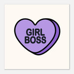 Girl Boss - Candy Heart Wall Art | Sweet Motivational Decor