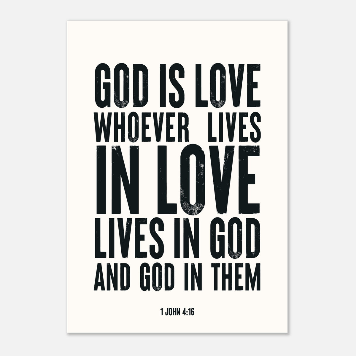 Whoever Lives In Love - 1 John 4:16 Print | Scripture Wall Art