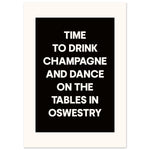 Drink Champagne Dance - Personalised Town Print | Wall Art