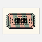 'Your Town' Circus - Ticket Stub Print — colour option | Timmy Loves Art