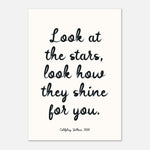 Look At The Stars - Coldplay Yellow Lyric Art | Music Wall Art
